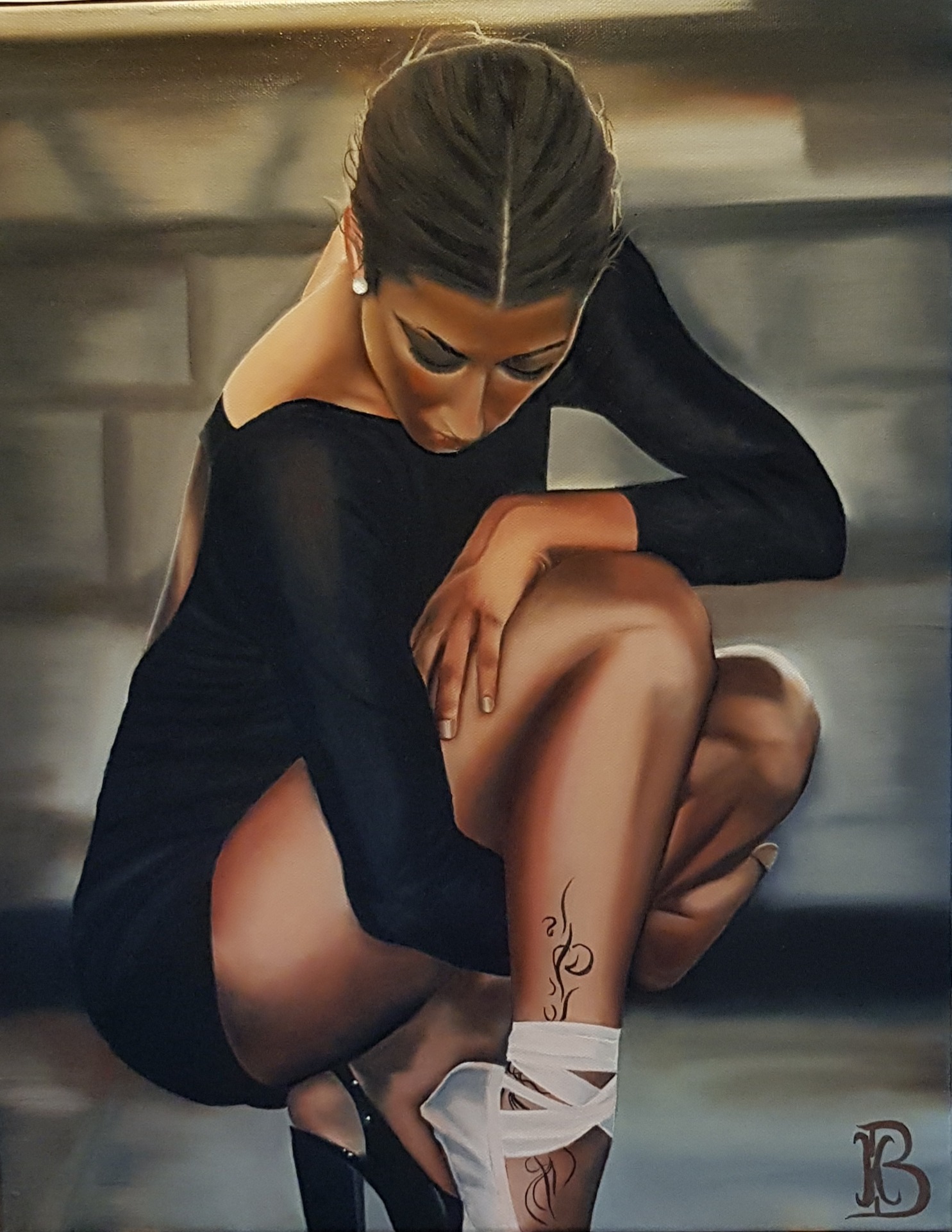La danseuse à la chaussure noire (40×50)