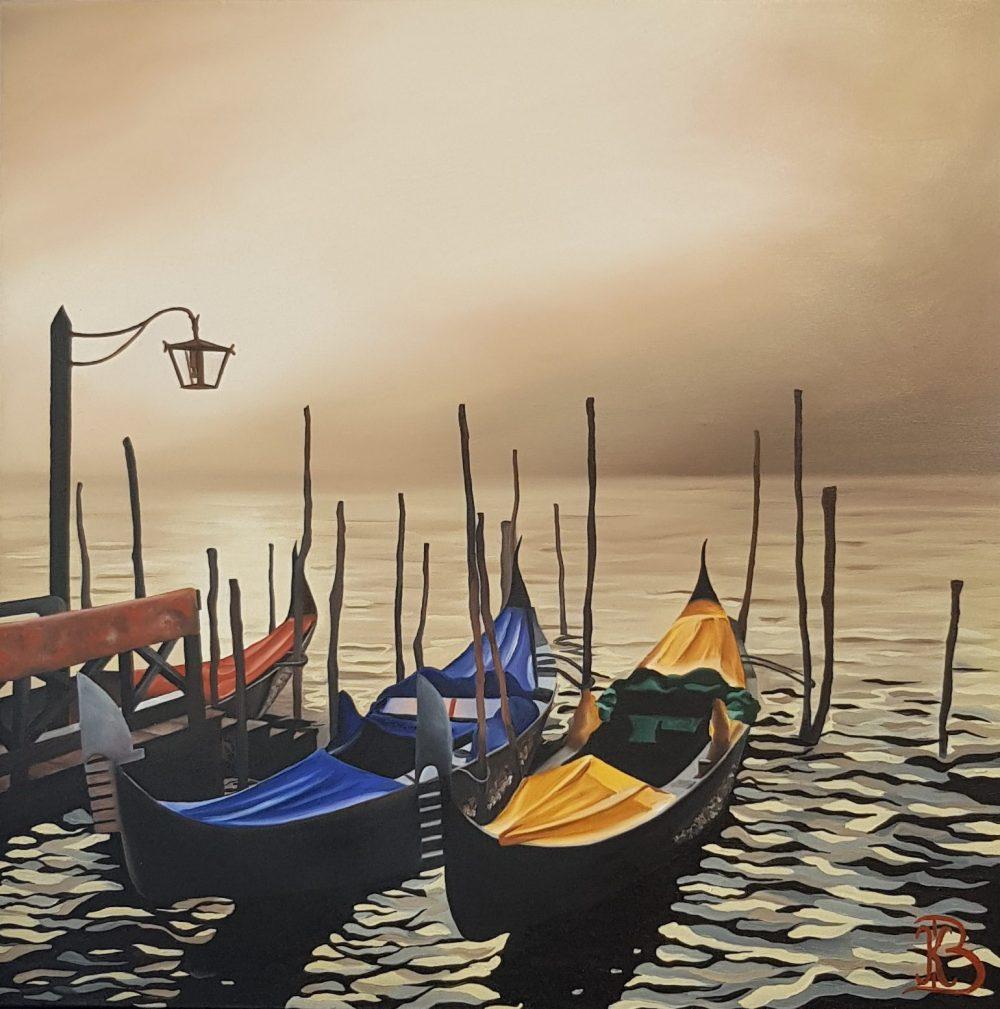 Les Gondoles à Venise (60×60)